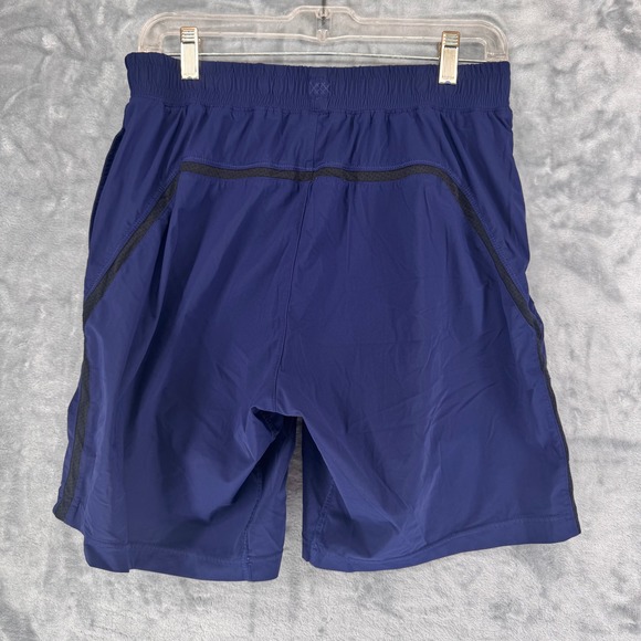 RHONE Men Navy Blue Athletic Shorts with Liner Size Medium M Running Gym Workout - Picture 2 of 7